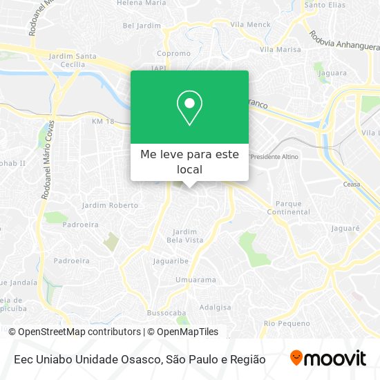 Eec Uniabo Unidade Osasco mapa