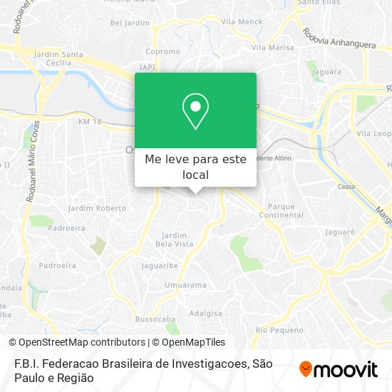 F.B.I. Federacao Brasileira de Investigacoes mapa