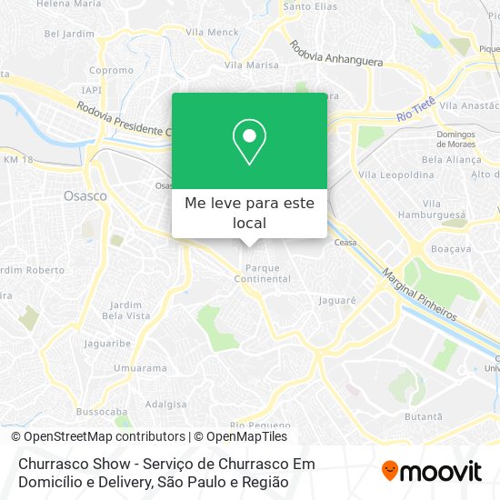 Churrasco Show - Serviço de Churrasco Em Domicílio e Delivery mapa