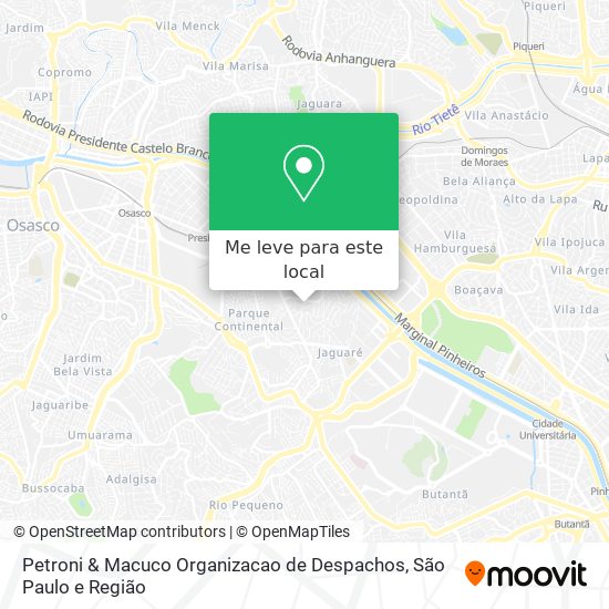 Petroni & Macuco Organizacao de Despachos mapa