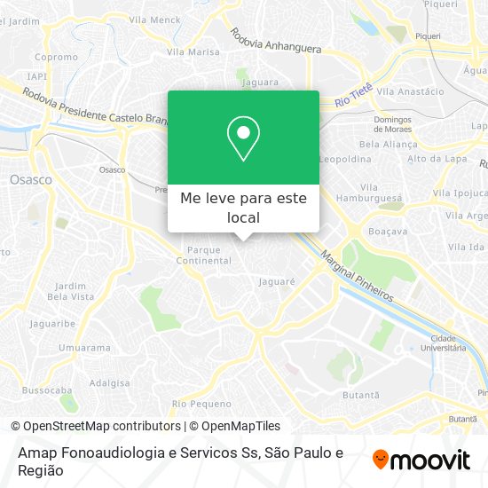 Amap Fonoaudiologia e Servicos Ss mapa