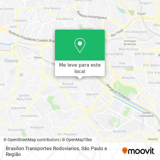 Brasilon Transportes Rodoviarios mapa