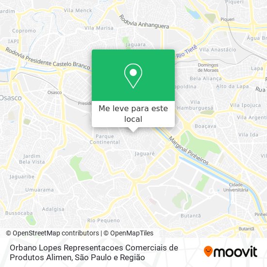 Orbano Lopes Representacoes Comerciais de Produtos Alimen mapa