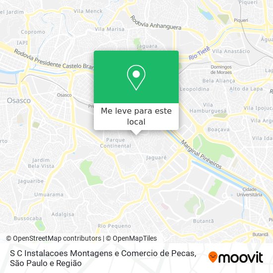 S C Instalacoes Montagens e Comercio de Pecas mapa