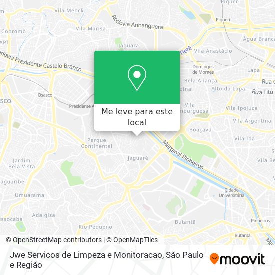 Jwe Servicos de Limpeza e Monitoracao mapa