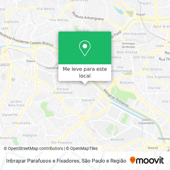 Inbrapar Parafusos e Fixadores mapa