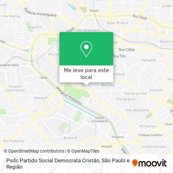 Psdc Partido Social Democrata Cristão mapa