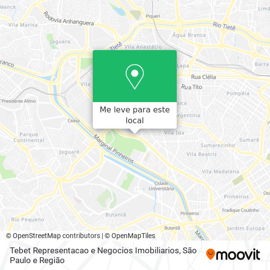 Tebet Representacao e Negocios Imobiliarios mapa