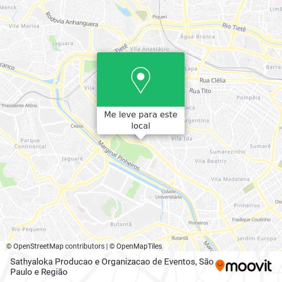 Sathyaloka Producao e Organizacao de Eventos mapa