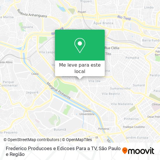 Frederico Producoes e Edicoes Para a TV mapa