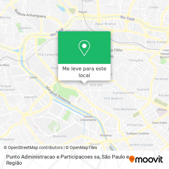 Punto Administracao e Participacoes sa mapa