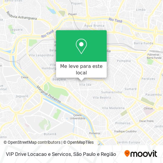 VIP Drive Locacao e Servicos mapa