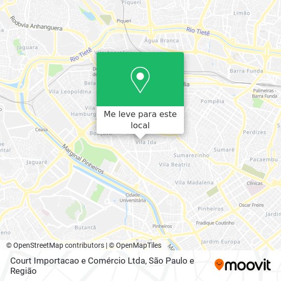 Court Importacao e Comércio Ltda mapa