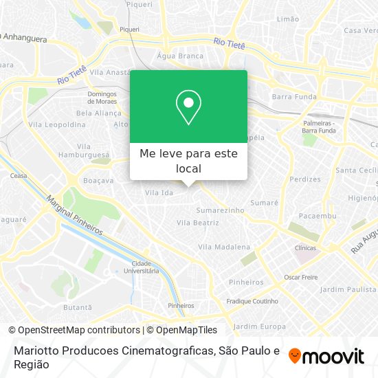 Mariotto Producoes Cinematograficas mapa