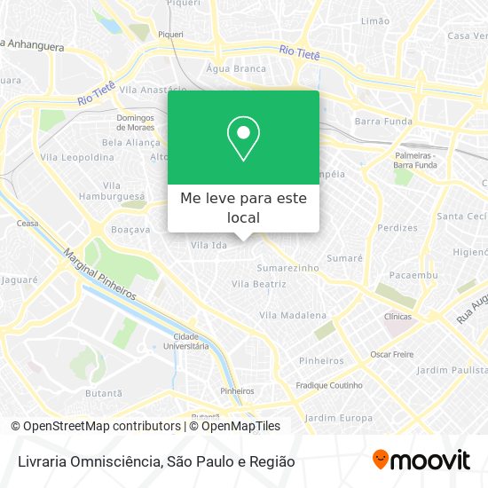 Livraria Omnisciência mapa