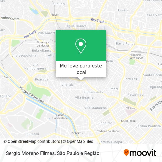 Sergio Moreno Filmes mapa