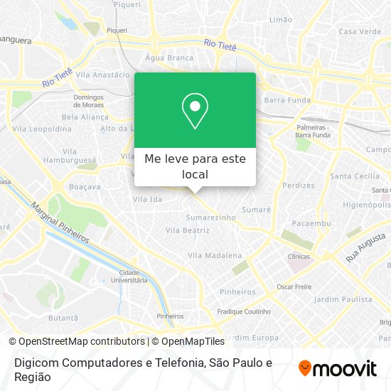 Digicom Computadores e Telefonia mapa