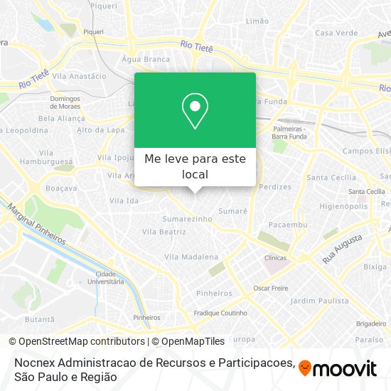 Nocnex Administracao de Recursos e Participacoes mapa