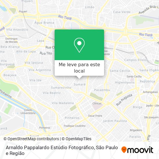 Arnaldo Pappalardo Estúdio Fotográfico mapa