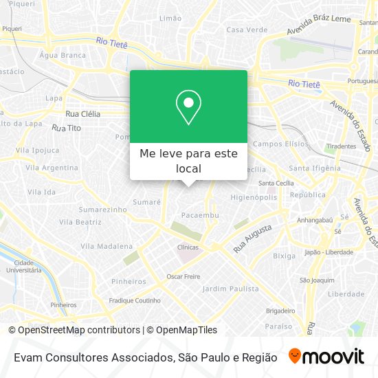 Evam Consultores Associados mapa