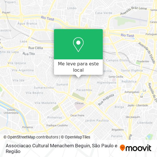 Associacao Cultural Menachem Beguin mapa