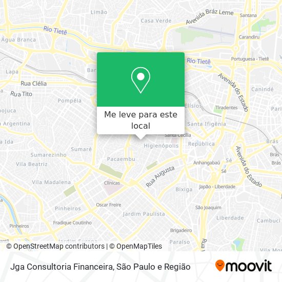 Jga Consultoria Financeira mapa