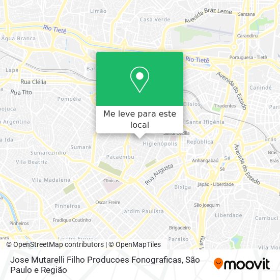 Jose Mutarelli Filho Producoes Fonograficas mapa