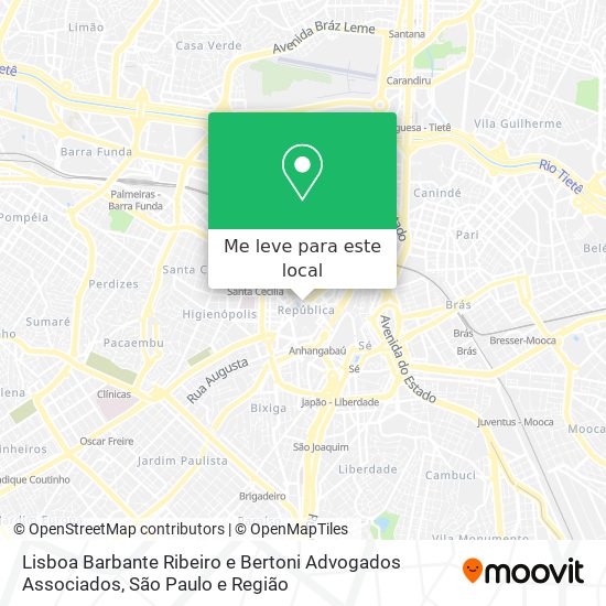 Lisboa Barbante Ribeiro e Bertoni Advogados Associados mapa
