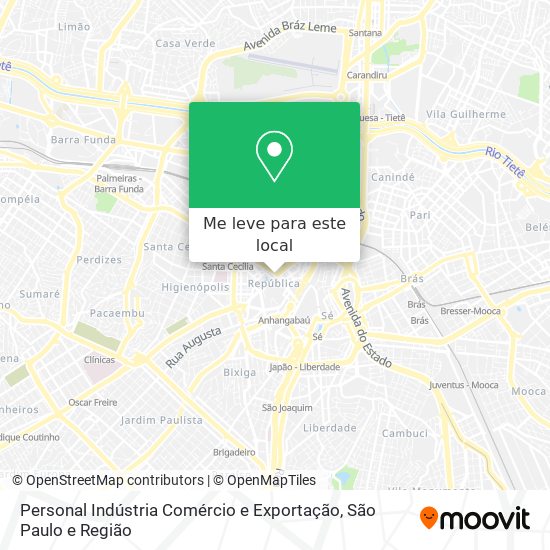 Personal Indústria Comércio e Exportação mapa