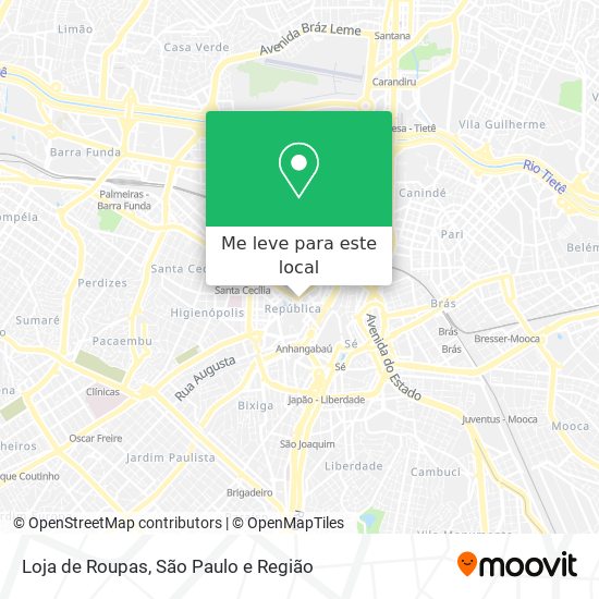 Loja de Roupas mapa