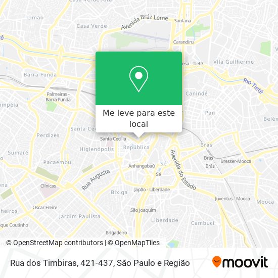 Rua dos Timbiras, 421-437 mapa