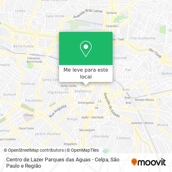 Centro de Lazer Parques das Aguas - Celpa mapa