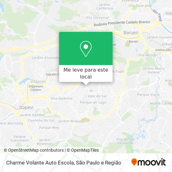 Charme Volante Auto Escola mapa