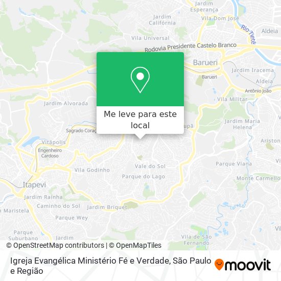 Igreja Evangélica Ministério Fé e Verdade mapa