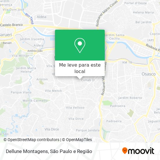 Dellune Montagens mapa