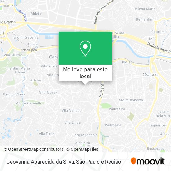 Geovanna Aparecida da Silva mapa