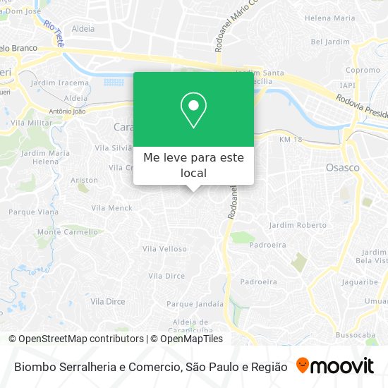 Biombo Serralheria e Comercio mapa