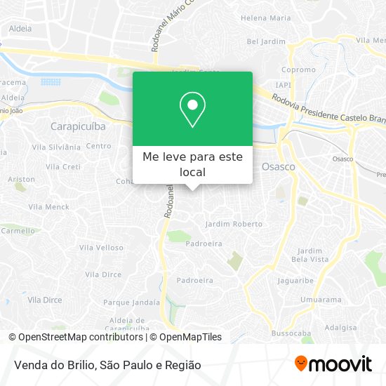 Venda do Brilio mapa