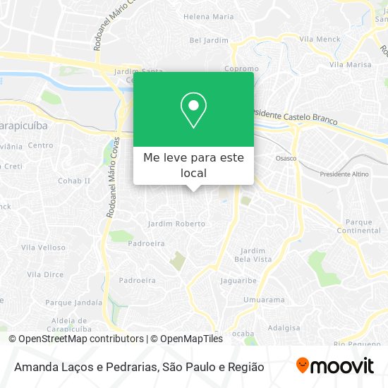 Amanda Laços e Pedrarias mapa