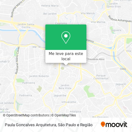 Paula Goncalves Arquitetura mapa