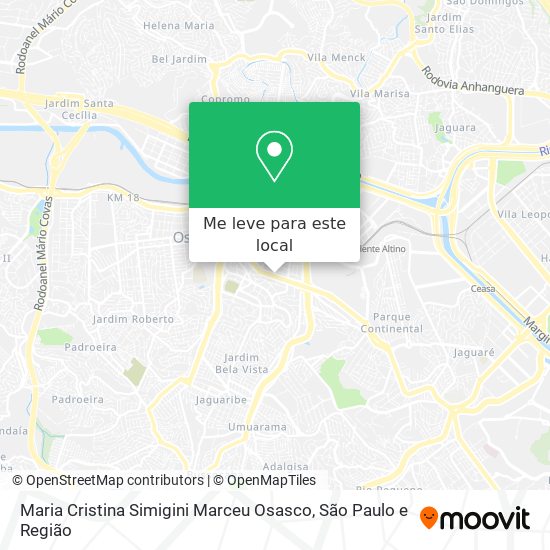 Maria Cristina Simigini Marceu Osasco mapa