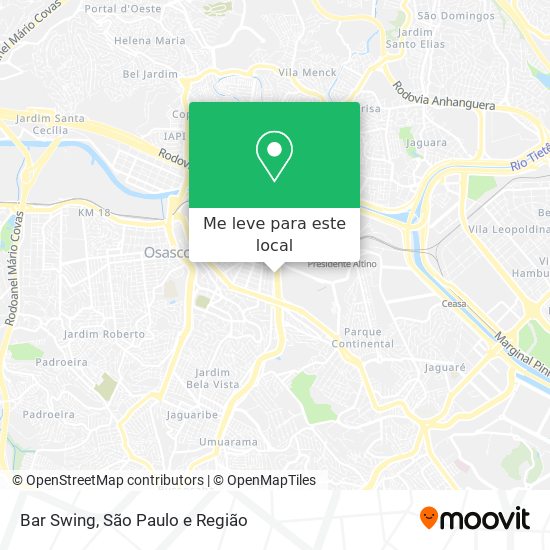 Bar Swing mapa