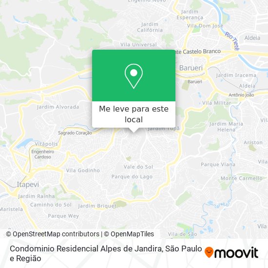 Condominio Residencial Alpes de Jandira mapa