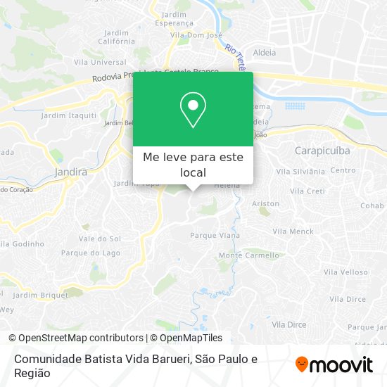 Comunidade Batista Vida Barueri mapa