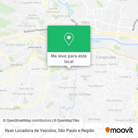 Ryan Locadora de Veiculos mapa