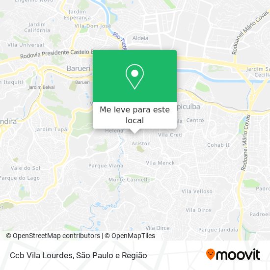 Ccb Vila Lourdes mapa