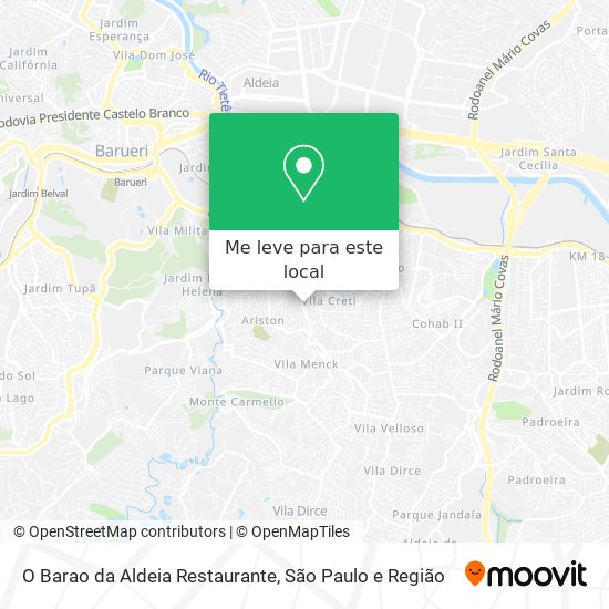 O Barao da Aldeia Restaurante mapa