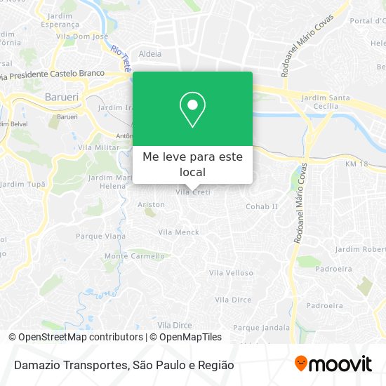 Damazio Transportes mapa