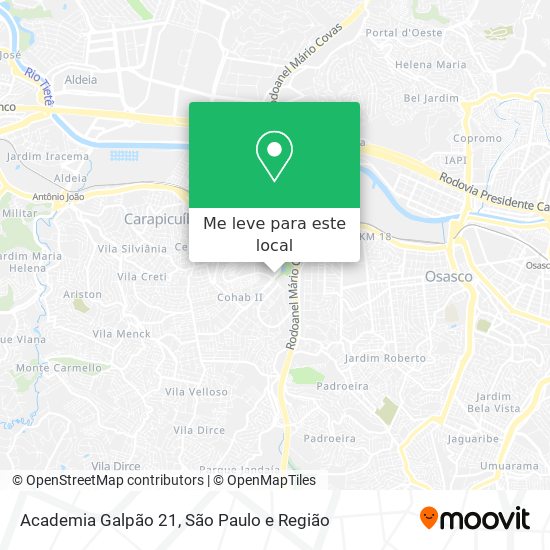 Academia Galpão 21 mapa