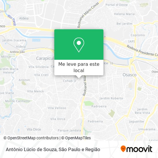 Antônio Lúcio de Souza mapa